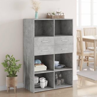 Berkfield Home Highboard Concrete Grey 80x42.5x124 cm Engineered Wood