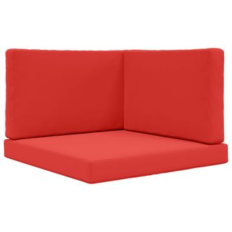 vidaXL Coj&iacute;n Para Sof&aacute; De Exterior 3 Pcs Rojo Poli&eacute;ster Vidaxl
