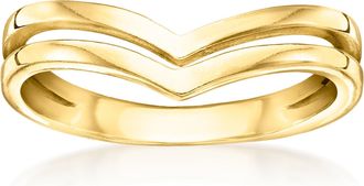 Canaria Canaria 10kt Yellow Gold Double V Ring
