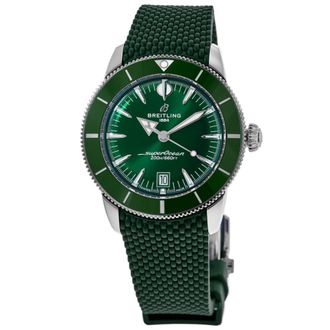 Breitling Superocean Heritage B31 Automatic 42 Green Dial Rubber Strap Mens Watch AB3111361L1S1