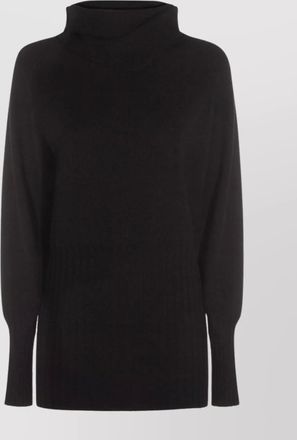 Malo ribbed cowl neck knitwear with long sleeves