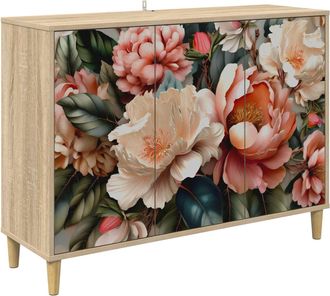 vidaXL Aparador Borne Sonoma 102 X 33 X 75 Cm Madera De Ingenier&iacute;a Vidaxl