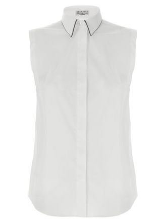 Brunello Cucinelli White Monile Shirt
