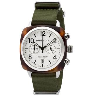 Briston Clubmaster GMT Chronograph White Dial Mens Watch 16140.SA.T.2.NGA