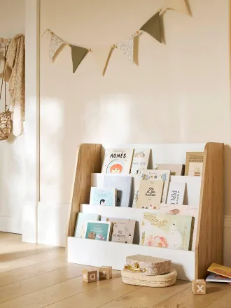 Vertbaudet B&uuml;cherregal mit 3 F&auml;chern YEL Kinderzimmer wei&szlig;