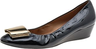 Ferragamo Black Patent Leather Pumps