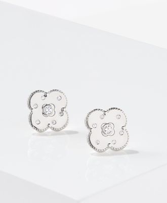 Talbots Sterling Silver Lustre Clover Stud Earring - 001 Talbots