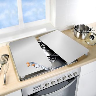 WENKO home24 Abdeckplatten Silber (2er-Set)