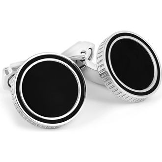 Thompson Thompson Tambor Onyx Cuff Link & Stud Set in Black at Nordstrom