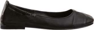 H&ouml;gl Black Daisy Elasticized Back Leather Ballet Flats