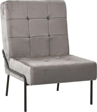 vidaXL Silla De Relajaci&oacute;n De Terciopelo Gris Claro 65x79x87 Cm Vidaxl