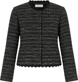 iBlues Ibldritto Tweed Jas - Dames - Blazers - Zwart - S - Tweed - Jassen