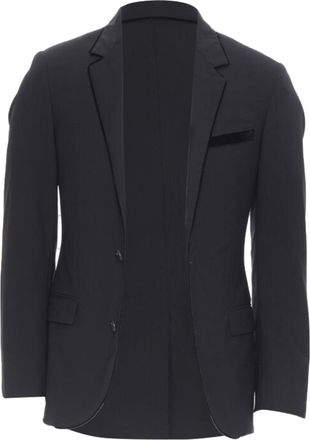 Lanvin Alber Elbaz wool blend velvet peak lapel blazer