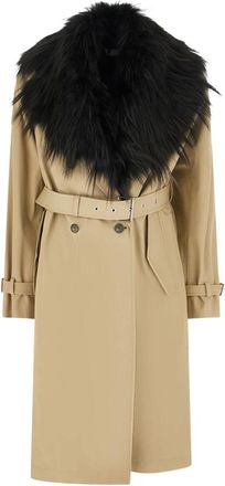 Fendi Trenchcoat - Dames - Trenchcoats - Beige - XS - Katoen - Jassen