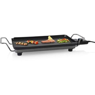 Princess Piastra da Tavolo Chef Pro Teppanyaki, 2000 watt, Piastra in alluminio per 4 persone, 46 x 26 cm, colore: Nero - Princess