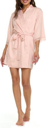 Flora Nikrooz Sonia Satin Charmeuse 3-Piece Pajama Set in Pink at Nordstrom, Size Medium