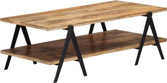 vidaXL Mesa De Centro Madera Maciza De Mango 115x60x40 Cm Vidaxl