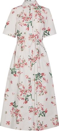 Erdem Floral-print Cotton-poplin Midi Shirt Dress - Multicoloured - 10 (UK10 / S)