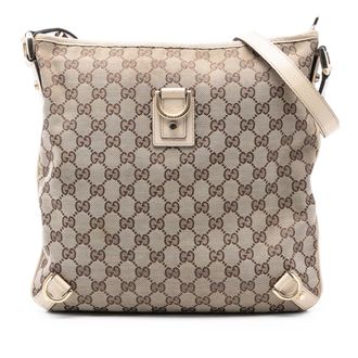 Gucci Pre-owned Womens Gg Canvas Abbey D Ring Crossbody - Tan Textile - One Size