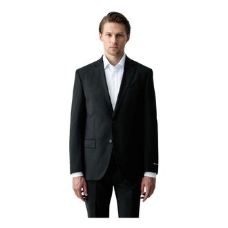Karl Lagerfeld Enkelrijige blazer - Heren - Jassen - Zwart - Maat: XL Wol