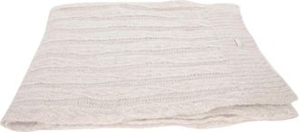 Herno Resort Sjaal van Kabelgebreide Alpacawol - Dames - Wintersjaals - Wit - ONE Size - Wol - Accessoires