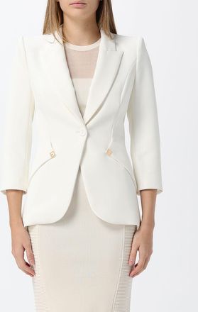 Elisabetta Franchi Blazer corto monopetto slim fit con rever a lancia