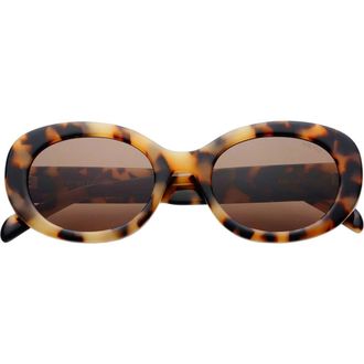 Freyrs Eyewear Aria Oval Sunglasses in Milky Tortoise at Nordstrom