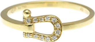 Fred Perry F yellow (18K) Band Ring (Pre-Owned)