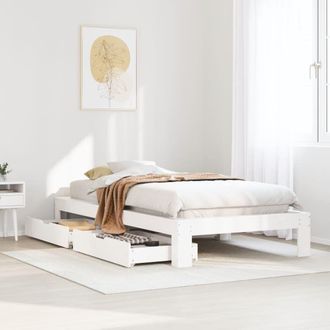 Berkfield Home Bed Frame without Mattress White 90x190 cm Single Solid Wood Pine