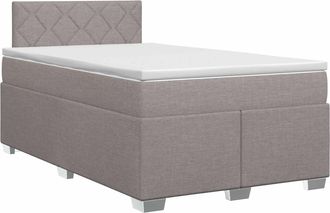 vidaXL Cama Box Spring Con Colch&oacute;n Con Cabecera Topo 120 X 200 Cm Tela Vidaxl
