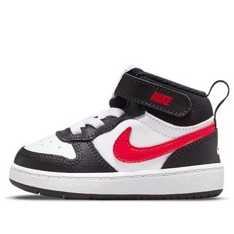 Nike (TD) Nike Court Borough Mid 2 Mid-Top Sneakers Black/White/Red DO5894-161