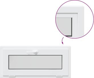 vidaXL Ventana De S&oacute;tano Basculante Risor 95 X 40 Cm Vidaxl