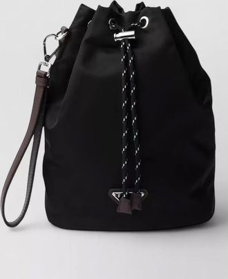 Prada clutch bag adjustable strap metal eyelets