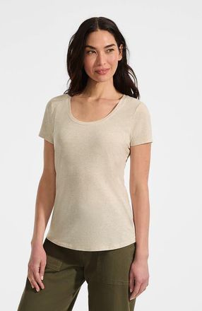 Lands End Lightweight Jersey T-shirt in Oatmeal Heather at Nordstrom, Size X-Large
