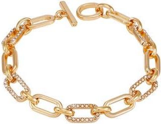 Guess Crystal Link Toggle Bracelet in Goldtone at Nordstrom Rack