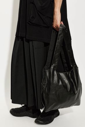 Yohji Yamamoto Leather Bag, Mens, Black