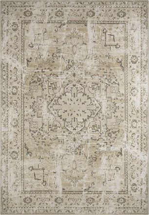 Nazar Rugs Alfombra vintage con motivos florales en verde pastel - 120x170