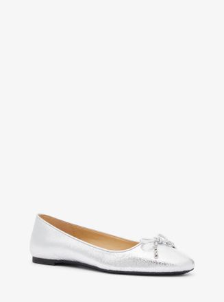 Michael Kors Nori Flex Metallic Leather Ballet Flat