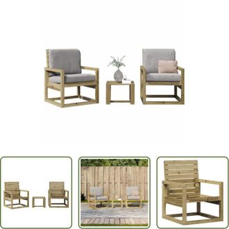 vidaXL vidaXL Tavolo da giardino - Set Salotto da Giardino 3 pz in Legno Impregnato di Pino