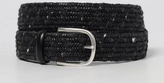 Orciani Cintura Orciani in pelle e lana intrecciata