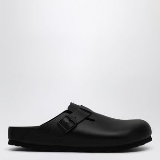 Birkenstock Boston slipper black in smooth leather