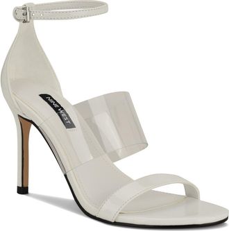 Nine West Vallie Ankle Strap Sandal in White at Nordstrom, Size 9.5