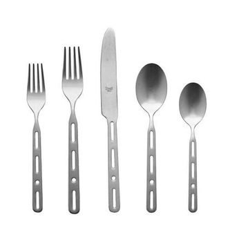 Mepra Officina Flatware Set - 5 Pieces in Pewter at Nordstrom