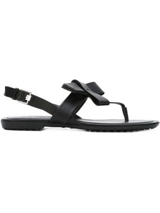 Tod's bow t-bar sandals - Black