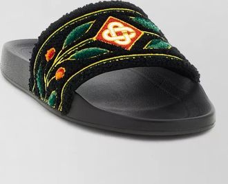 Casablanca laurel terry slides open toe flat sole