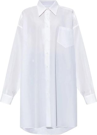 Maison Margiela Shirt Dress - Dames - Shirt Kleedjes - Wit - S - Katoen - Kleedjes