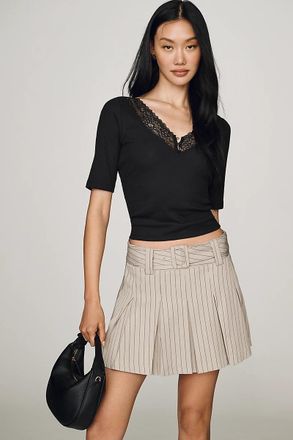 Maeve V-Neck Henley T-Shirt Top