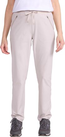 Mountain Warehouse Explorer Womens Trousers - UV Protection Ladies Pants, Lightweight Bottoms, Shrink & Fade Proof, Multiple Pockets - Autumn, Outdoors Beige (Regular Le