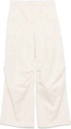 Moncler White Flared Trousers - Womens - Elastane/Cotton