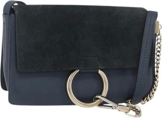 Chlo&eacute; Pre-owned Cross Body Bags, female, Blue, Size: ONE SIZE Pre-owned Faye Shoulder Bag